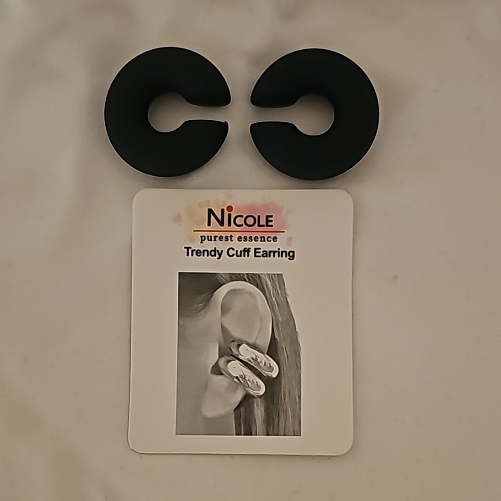 Nicole Black Trendy Cuff Earrings